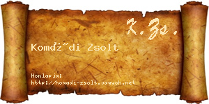 Komádi Zsolt névjegykártya