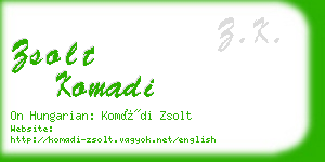 zsolt komadi business card